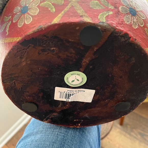 Hand Painted Pot / Vase with Greenery - Picture 7 of 7